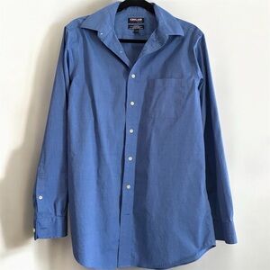 Kirkland Signature Blue Button-Down Shirt Size L